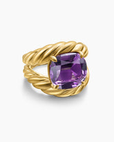 Marbella Ring in 18K Yellow Gold with Amethyst, 20mm